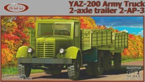 GMU 72001 - 1:72 YAZ-200 Army Truck 2-Axle Trailer 2-AP-3