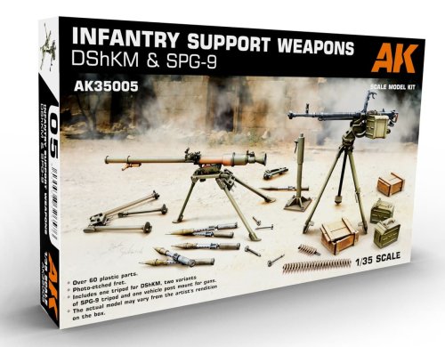 Go to product AK Interactive 35005 - 1:35 Infantry Support Weapons DShKM & SPG-9