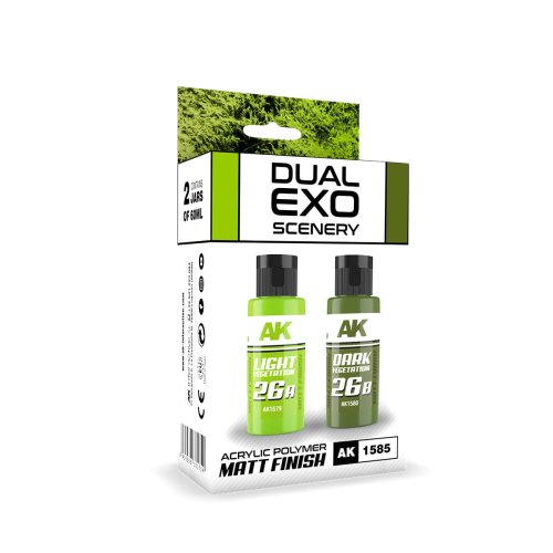 Go to product AK Interactive 1585 - Dual Exo Scenery Set 26 - Light Vegetation & Dark Vegetation