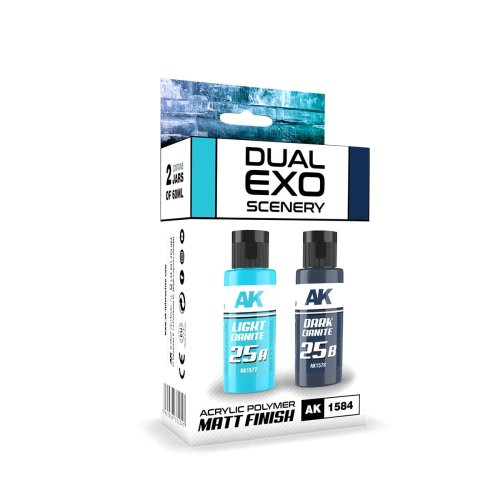 Go to product AK Interactive 1584 - Dual Exo Scenery Set 25 - Light Cianite & Dark Cianite