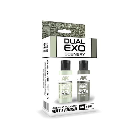 Go to product AK Interactive 1581 - Dual Exo Scenery Set 22 - Light Stone & Dark Stone