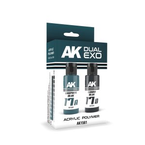 AK Interactive 1561 - Dual Exo Set 17 - Graphite Blue & Lunar Blue