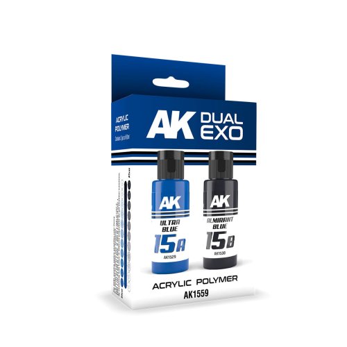 Go to product AK Interactive 1559 - Dual Exo Set 15 - Ultra Blue & Almirant Blue
