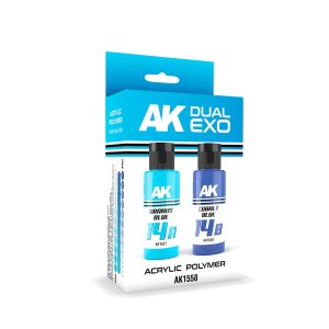 AK Interactive 1558 - Dual Exo Set 14 - Uranus Blue & Cobalt Blue
