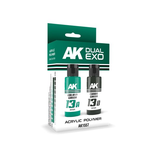Go to product AK Interactive 1557 - Dual Exo Set 13 - Galaxy Green & Chaos Green
