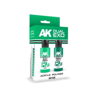 AK Interactive 1556 - Dual Exo Set 12 - Alien Green & Viridian Green