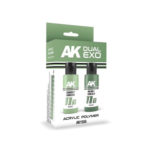 Go to product AK Interactive 1555 - Dual Exo Set 11 - Ghost Green & Rebel Green
