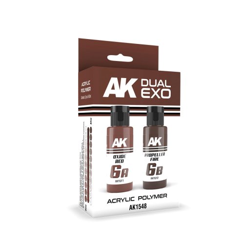 Go to product AK Interactive 1548 - Dual Exo Set 6 - Oxide Red & Propeller Fire