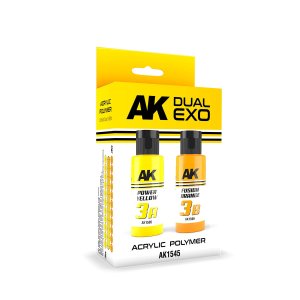 AK Interactive 1545 - Dual Exo Set 3 - Power Yellow & Fusion Orange