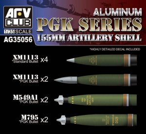 AFV Club AG 35056 - 1:35 Aluminum PGK Series 155 mm Artillery Shell
