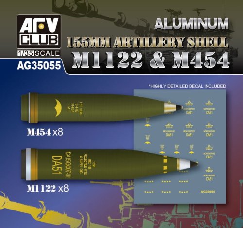 Go to product AFV Club AG 35055 - 1:35 Aluminum 155 mm Artillery Shell M1122 & M454