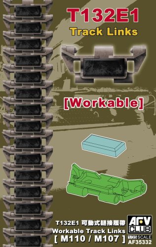 Go to product AFV Club 35332 - 1:35 T132E1 Track Links Workable M110/107