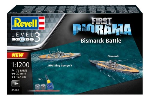 Go to product Revell 05668 - 1:1200 Bismarck Battle First Diorama Set