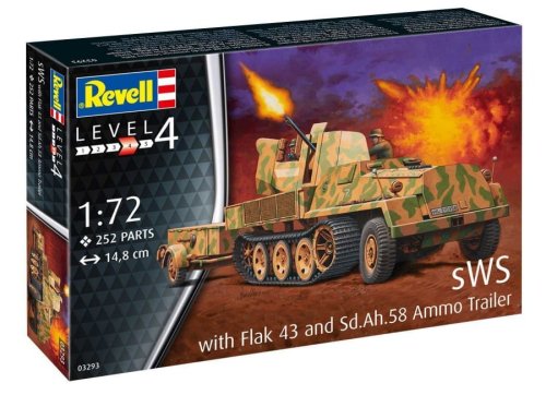 Go to product Revell 03293 - 1:72 sWS with Flak 43 and Sd.Ah.58 Ammo Trailer