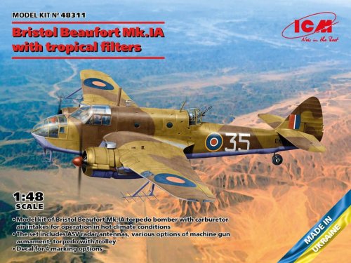 Go to product ICM 48311 - 1:48 Bristol Beaufort Mk.IA with tropical filters