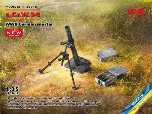 ICM 35716 - 1:35 s.Gr.W.34 WWII German Mortar