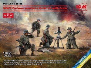 ICM 35715 - 1:35 WWII German Mortar s.Gr.W.34 with Crew