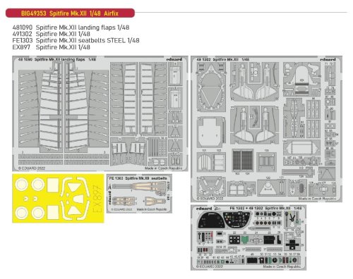 Go to product Eduard BIG49353 - 1:48 Spitfire Mk.XII