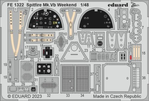 Go to product Eduard FE1322 - 1:48 Spitfire Mk.Vb Weekend