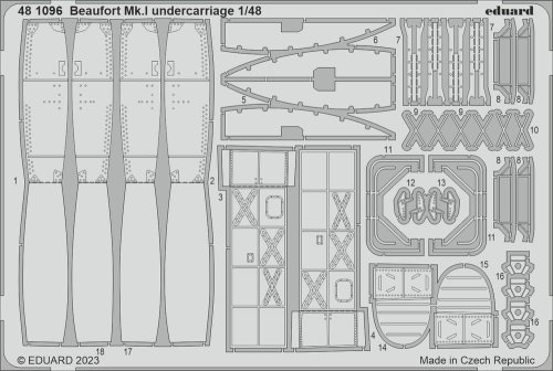Go to product Eduard 481096 - 1:48 Beaufort Mk.I undercarriage