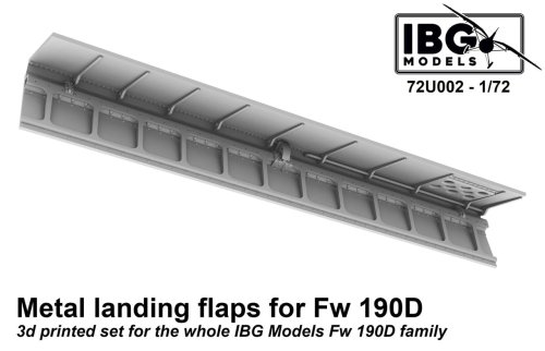 Go to product IBG 72U002 - 1:72 Metal Landing Flaps for Fw190D - 3D printed set for IBG Models Fw190D family