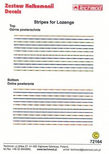Techmod 72164 - 1:72 Stripes For Lozenge