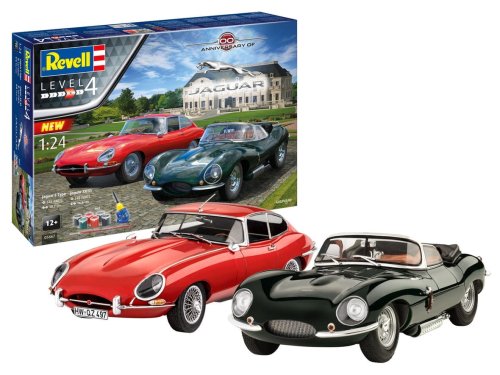 Go to product Revell 05667 - 1:24 Jaguar 100th Anniversary Jaguar XK-SS & E-Type model set