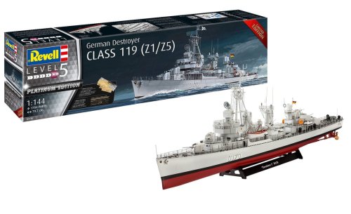 Go to product Revell 05179 - 1:144 German Destroyer Class 119 Z1/Z5 Platinum Edition