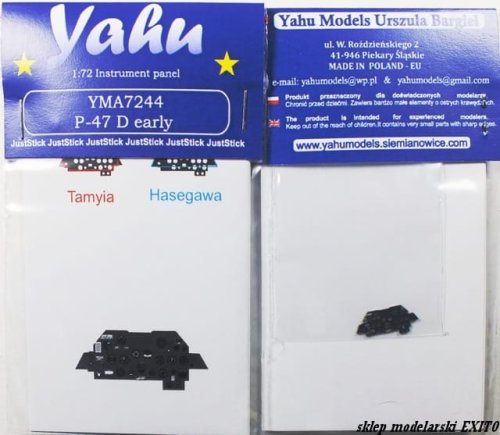 Go to product YAHU YMA7244 - 1:72 P-47 D Thunderbolt early - Instrument Panel