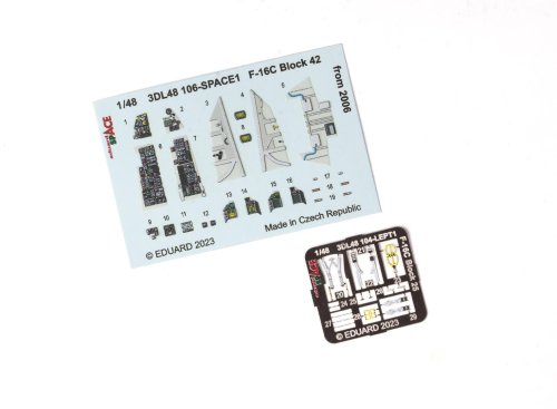 Go to product Eduard 3DL48106 - 1:48 F-16C Block 42 from 2006 Space 3D Decals + PE