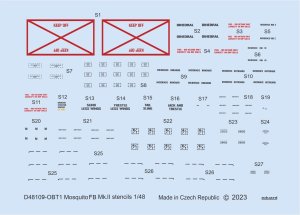 Eduard D48109 - 1:48 Mosquito FB Mk.II stencils