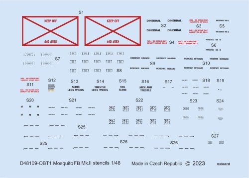 Go to product Eduard D48109 - 1:48 Mosquito FB Mk.II stencils