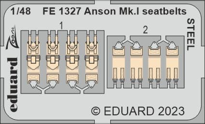 Go to product Eduard FE1327 - 1:48 Anson Mk.I seatbelts - Steel