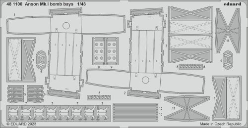Go to product Eduard 481100 - 1:48 Anson Mk.I bomb bays