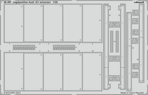 Go to product Eduard 36497 - 1:35 Jagdpanther Ausf. G1 schurzen