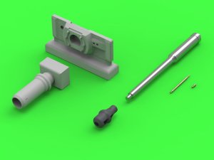 Master GM-72-021 - 1:72 PzKpfw VI Tiger I  MG-34 and 88mm KwK36 L/56 with early type muzzle brake gun barrels and standard mantlet shield