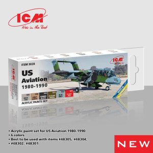 ICM 3028 - U.S. Aviation 1980-90 paint set