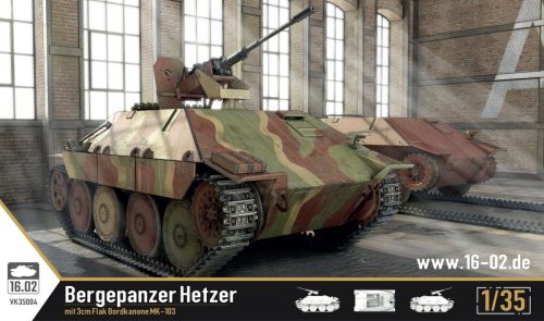 Go to product 16.02 VK35004 - 1:35 Bergepanzer Hetzer mit 3cm Flak Bordkanone MK-103