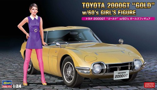 Go to product Hasegawa SP533 52333 - 1:24 Toyota 2000GT Gold w/60's Girl's Figure