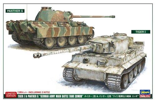 Go to product Hasegawa 30067 - 1:72 Tiger I & Panther G German Army Main Battle Tank Combo