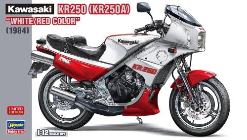 Go to product Hasegawa 21745 - 1:12 Kawasaki KR250 White/Red Color 1984