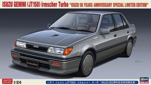 Go to product Hasegawa 20586 - 1:24 Isuzu Gemini JT150 Irmscher Turbo Isuzu 50 Years Anniversary Special limited Edition
