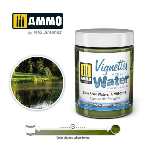 Go to product Ammo Mig 2244 -Acrylic Water Slow River Waters 100 ml