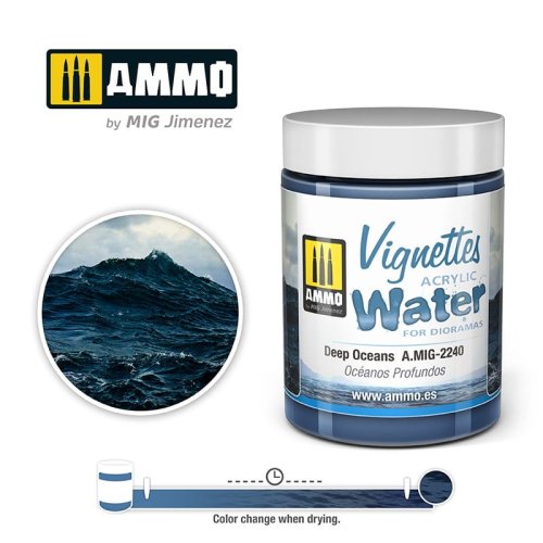 Go to product Ammo Mig 2240 - Acrylic Water Deep Oceans 100 ml