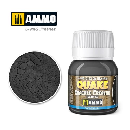 Go to product Ammo Mig 2183 - Quake Crackle Creator Textures Old Blacktop 40 ml