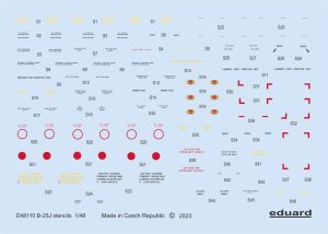Eduard D48110 - 1:48 B-25J stencils