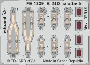 Eduard FE1339 - 1:48 B-24D seatbelts - Steel