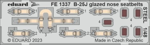 Go to product Eduard FE1337 - 1:48 B-25J glazed nose seatbelts - Steel