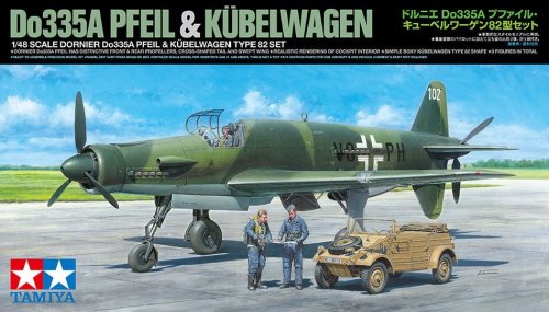 Go to product Tamiya 25206 - 1:48 Dornier Do 335A Pfeil & Kubelwagen Type 82 Set