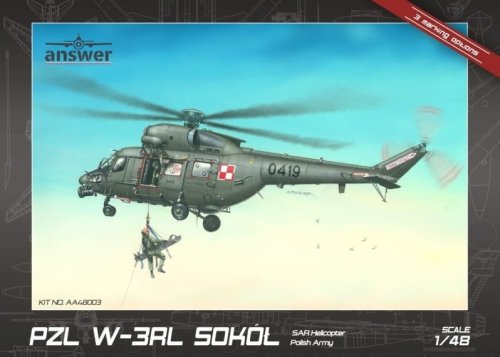 Go to product Answer AA48003 - 1:48 PZL W-3RL Sokół Sar Helicopter Polish Army